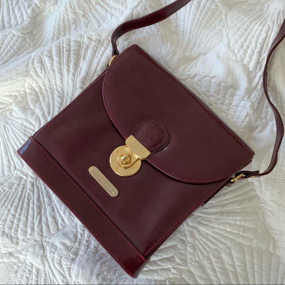 Sold - Vintage Polo Ralph Lauren Burgundy Crossbody Bag - Picture 12 of 15